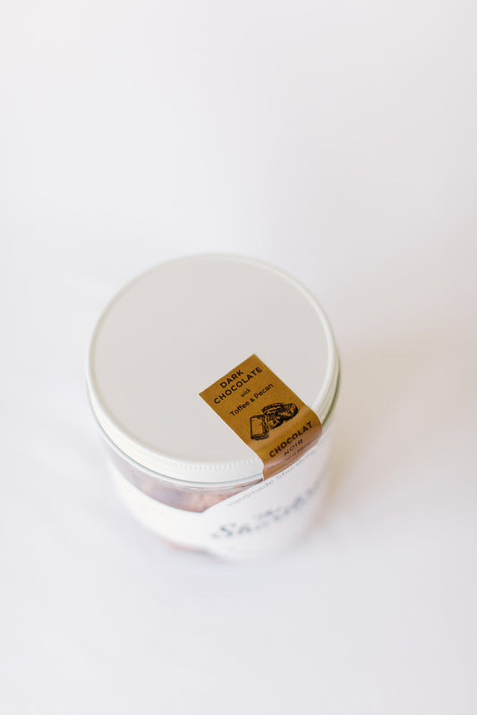 MINI COOKIE JAR - DARK CHOCOLATE W/ PECAN & TOFFEE